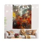 Baonews Grey Blue Modern Artwork Tapestry,water Color Art Oil Painting