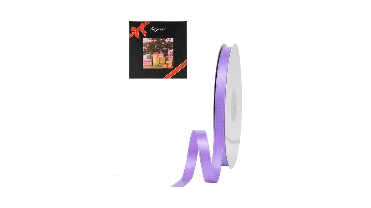 Liuyaxi Light Purple Ribbon, 3/8" X 25 Yards, Light Purple
