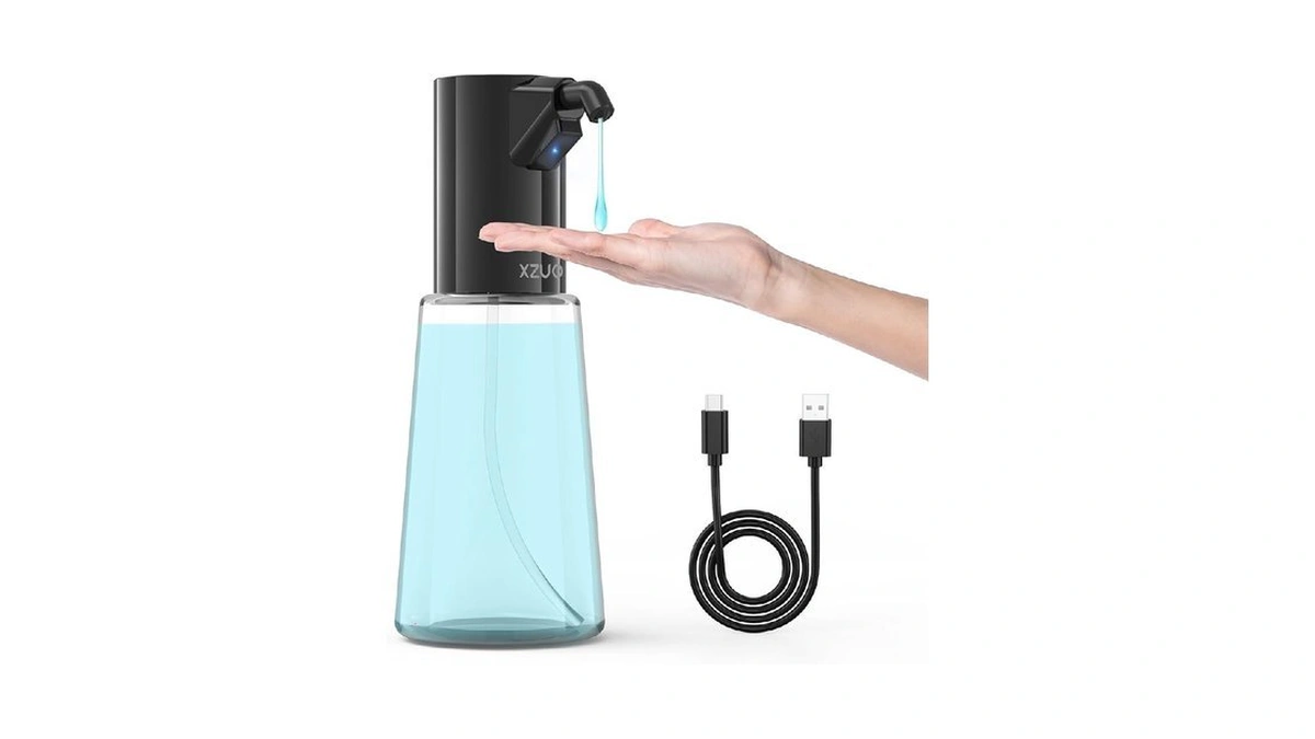 Automatic Soap Dispenser Touchless, Rechargeable 15oz/400ml Large Capacity Four-level Adjustable