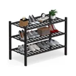 Haddockway Large 3 Tier Bamboo Shoe Rack Storage Organizer, Multifunctional