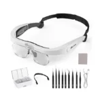 Led Head Magnifier, Rechargeable Hands-free Headband Magnifying Glass With 4