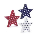 Patriotic Star For Home Decor, 4th Of July Wooden Star