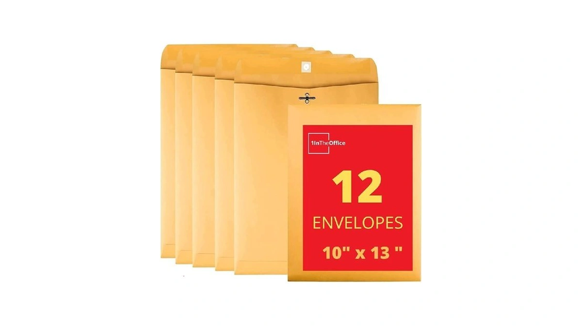 1intheoffice Clasp Envelopes 10x13, Large Mailing Envelopes, Catalog Envelopes, Clasp