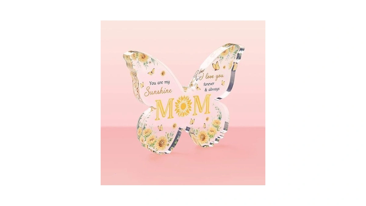 Rohseson Gifts For Mom, Unique From Daughter Son, Engraved Butterfly-shaped