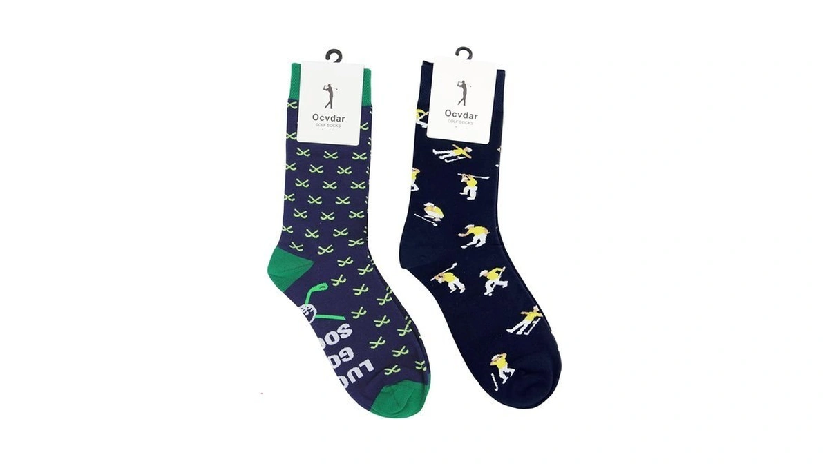Ocvdar Funny Golf Socks For Men, 2 Pairs Hilarious Golfer