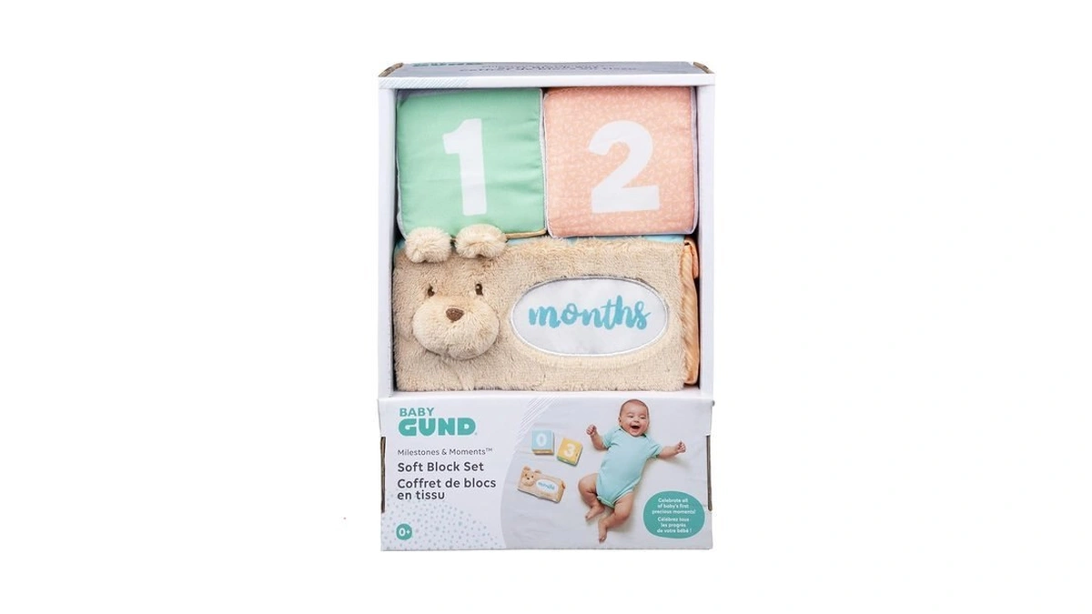 Baby Gund Milestones And Moments Soft Blocks, Plush Photo Prop