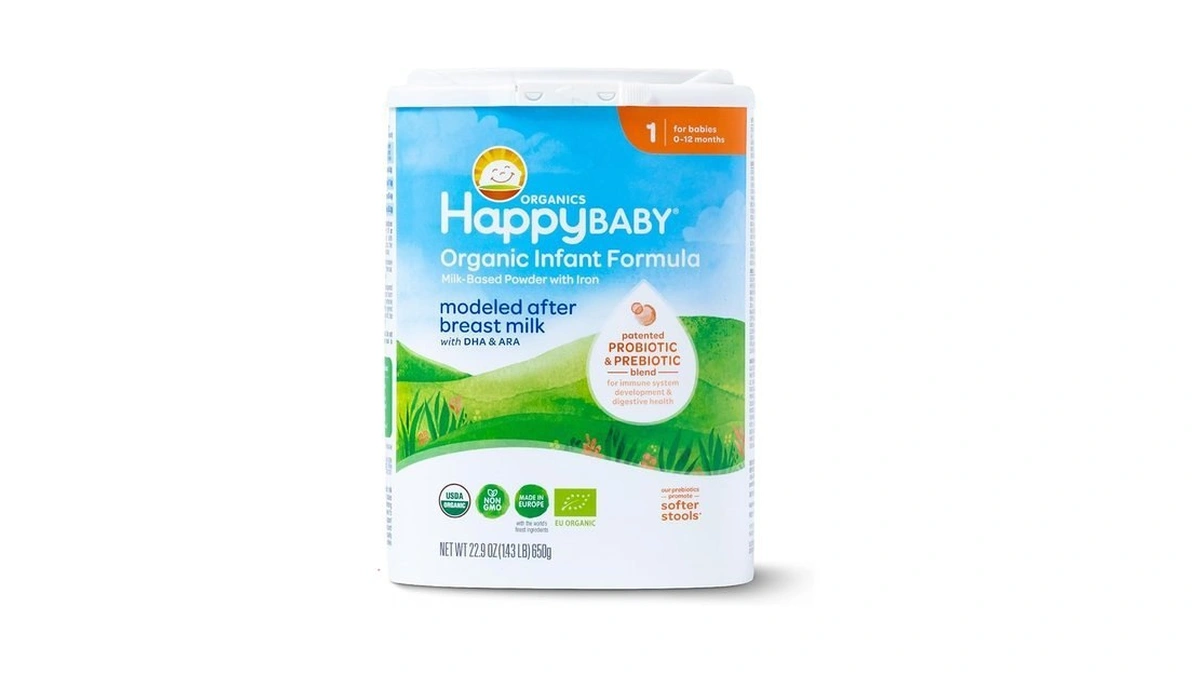 Happy Baby Organics Stage 1 Infant Formula, 0-12 Months, Milk