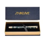 Zhkuve Luxury Rollerball Pen,stunning Black Lacquer With 24k Gold Trim,switzerland