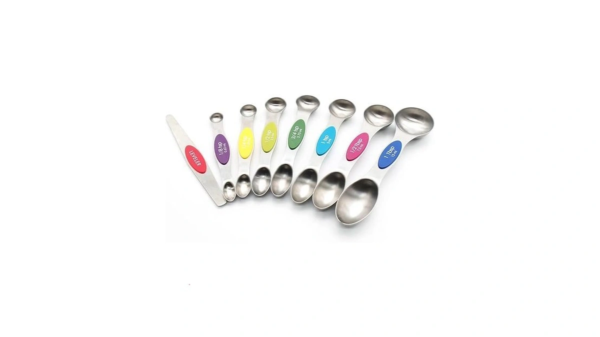 Vfuni Magnetic Measuring Spoons Set With Strong N45 Magnets, Heavy