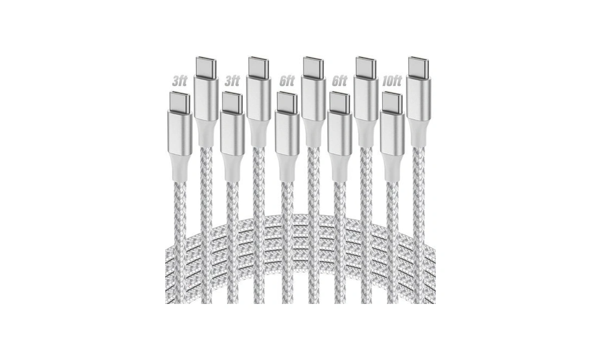 Swaggwood Usb C To Usb C Cable, 5-pack [3/3/6/6/10ft] 60w