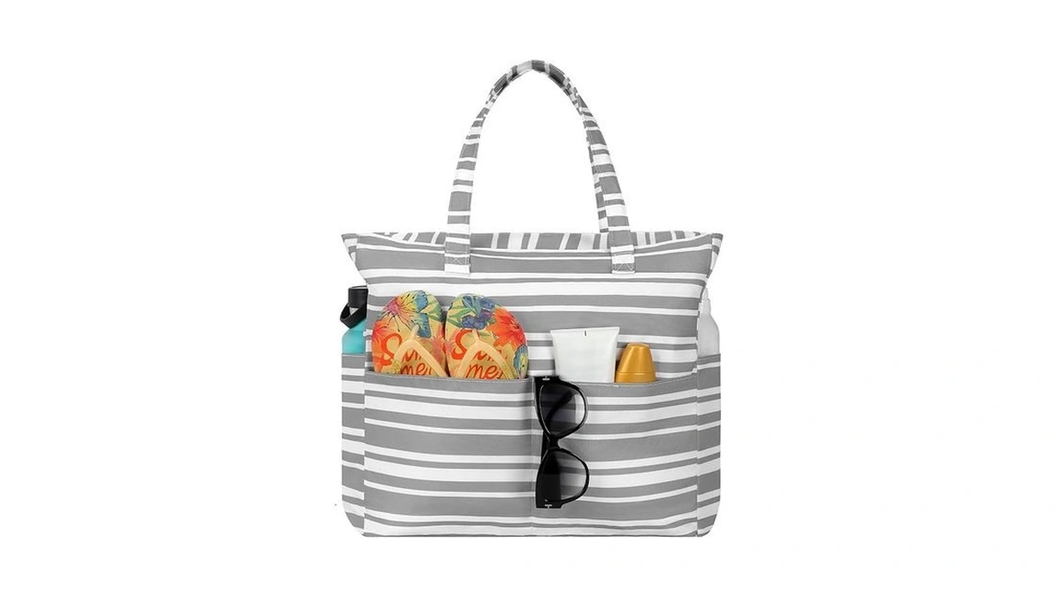Trifabricy Beach Bags For Women Waterproof Sandproof Women Tote Bag,