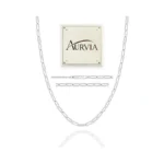 Aurvia S925 Sterling Silver Paperclip Chain Necklace For Women, 4mm