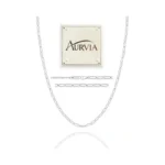 Aurvia S925 Sterling Silver Paperclip Chain Necklace For Women, 3mm