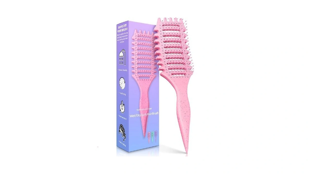 Curly Hair Brush For Women & Men, 4-in-1 Curl Defining