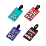 Funny Silicone Luggage Tag, Colorful Unique Baggage Handbag Travel Suitcase
