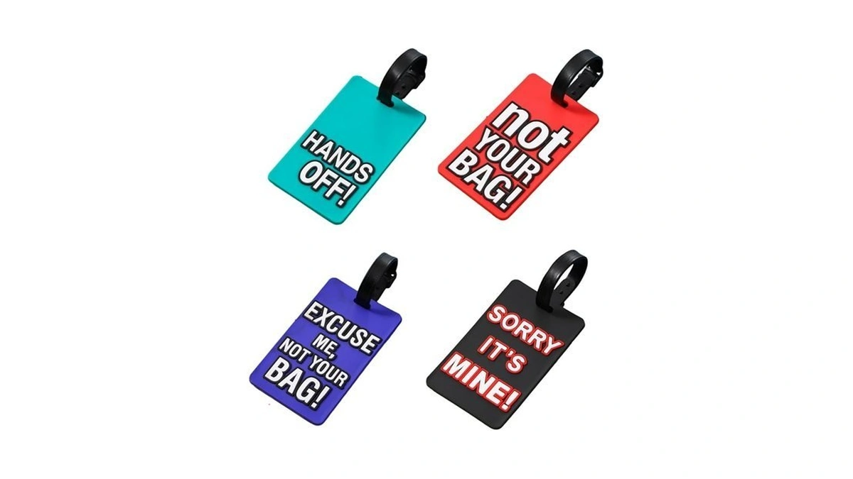 Funny Silicone Luggage Tag, Colorful Unique Baggage Handbag Travel Suitcase