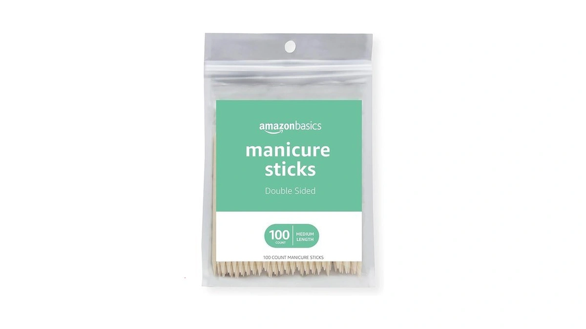 Amazon Basics Double Sided Manicure Sticks For Nail Care, Cuticle