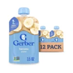 Gerber Stage 2 Baby Food, Banana Puree Pouch, 2 Servings