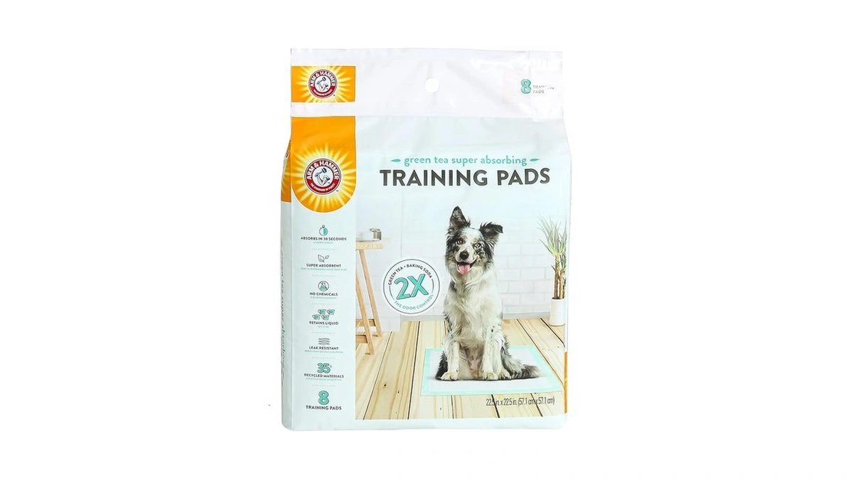 Arm & Hammer Green Tea Pet Training Pads, 8 Count,