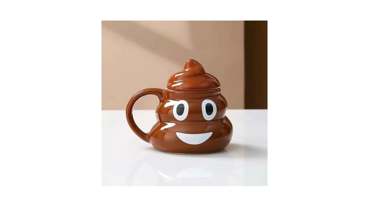 Rundream Funny Ceramic Poop Coffee Mugs 580ml, Unique Coffee Mugs