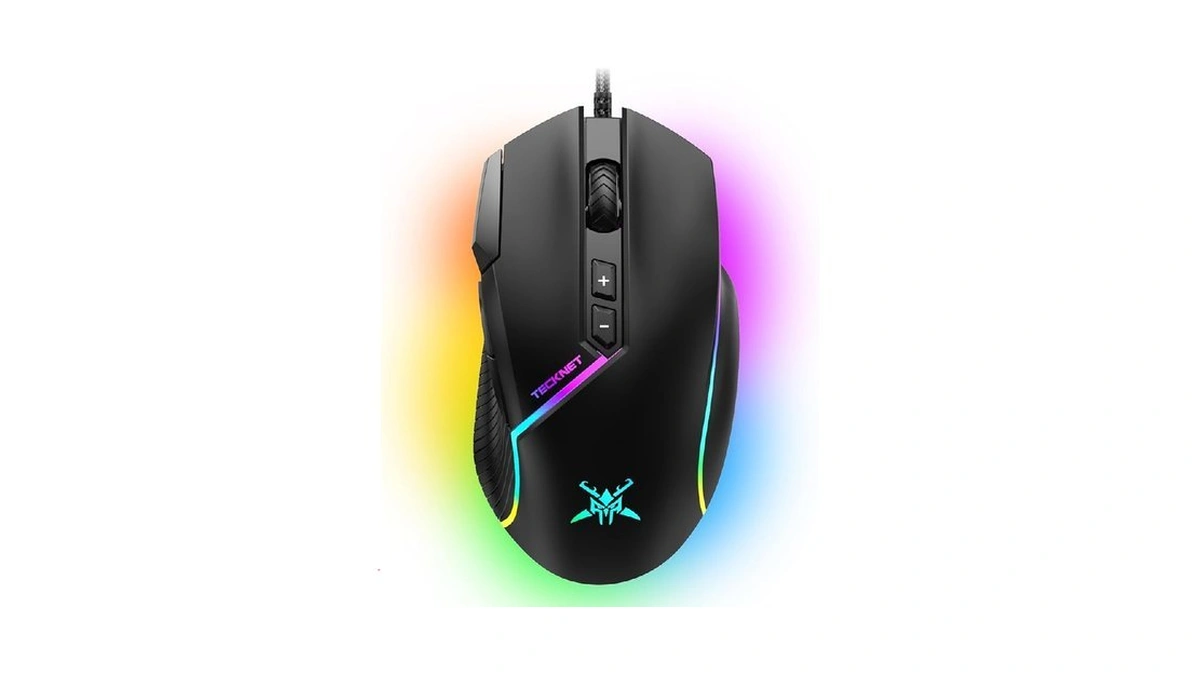 Tecknet Wired Gaming Mouse, 12,800 Dpi With Optical Sensor, 8