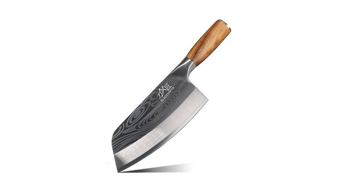Bladesmith Cleaver Knife For Unfrozen Meat And Vegetable, 7" Chinese