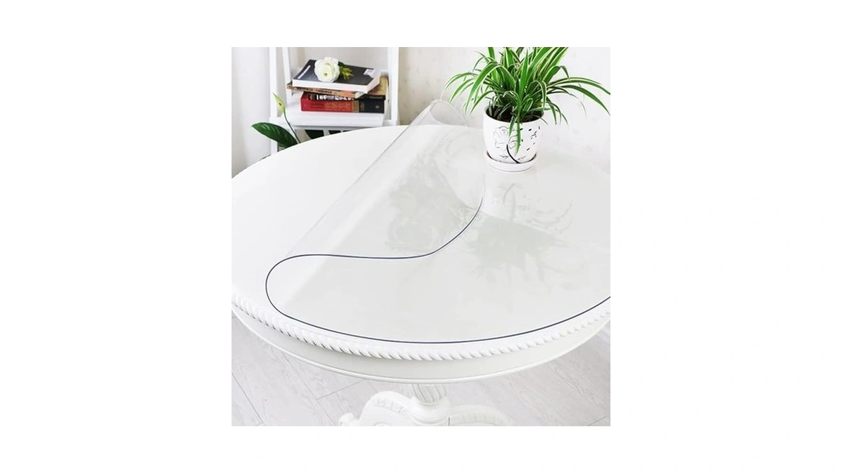 Linkgro 42 Inch Clear Round Pvc Plastic Table Protector Cover