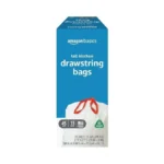 Amazon Basics 13 Gallon Tall Kitchen Drawstring Trash Bags, Unscented,