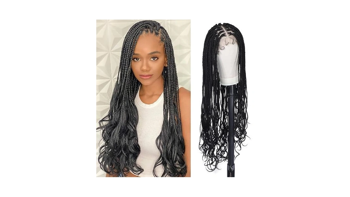 Alebery 30” Hd Full Lace Knotless Box Braided Wigs With