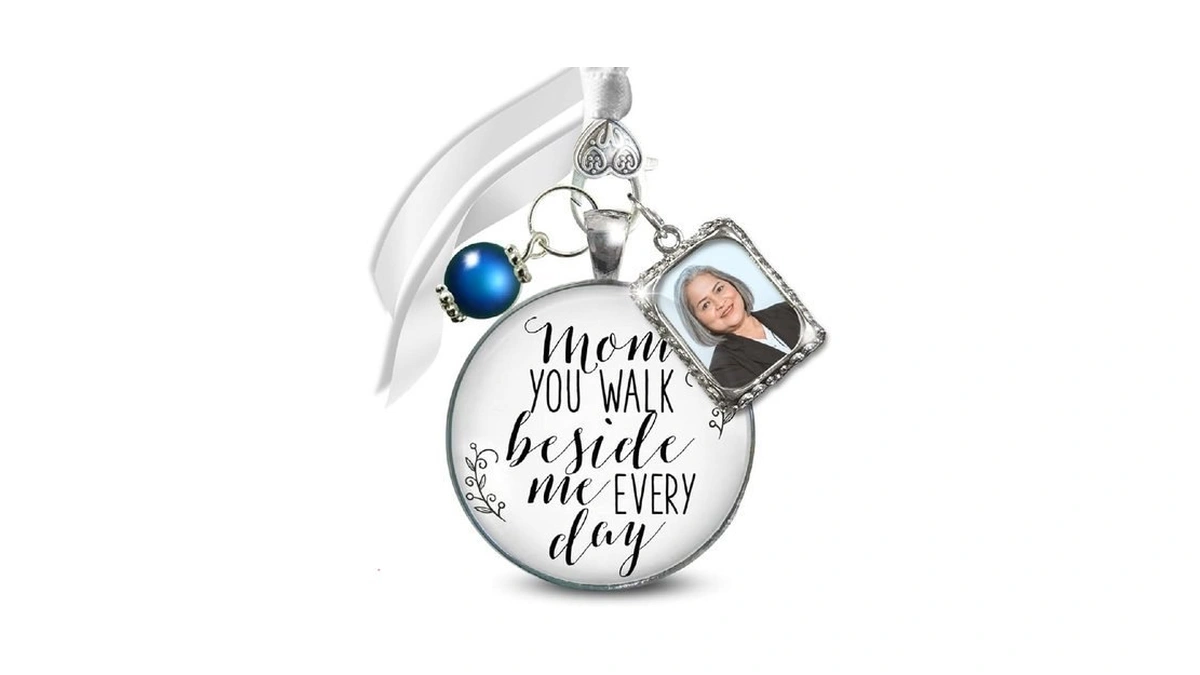 Gutsy Goodness Silver Bridal Bouquet Charm - Mom You Walk