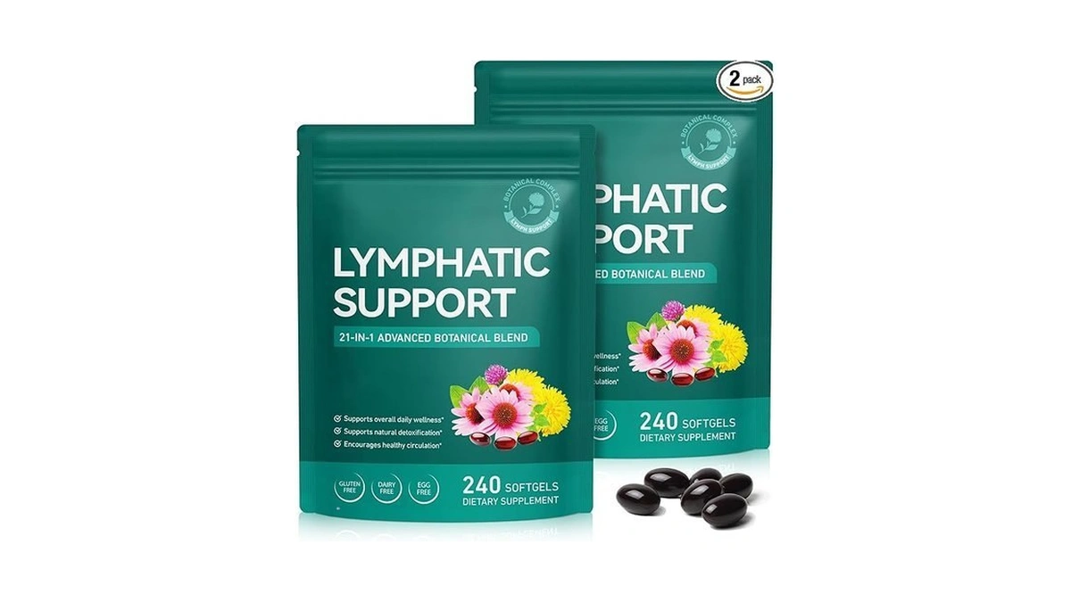 Cacukn Lymphatic Drainage Supplements 2 Pack – 21-in-1 Herbal Blend