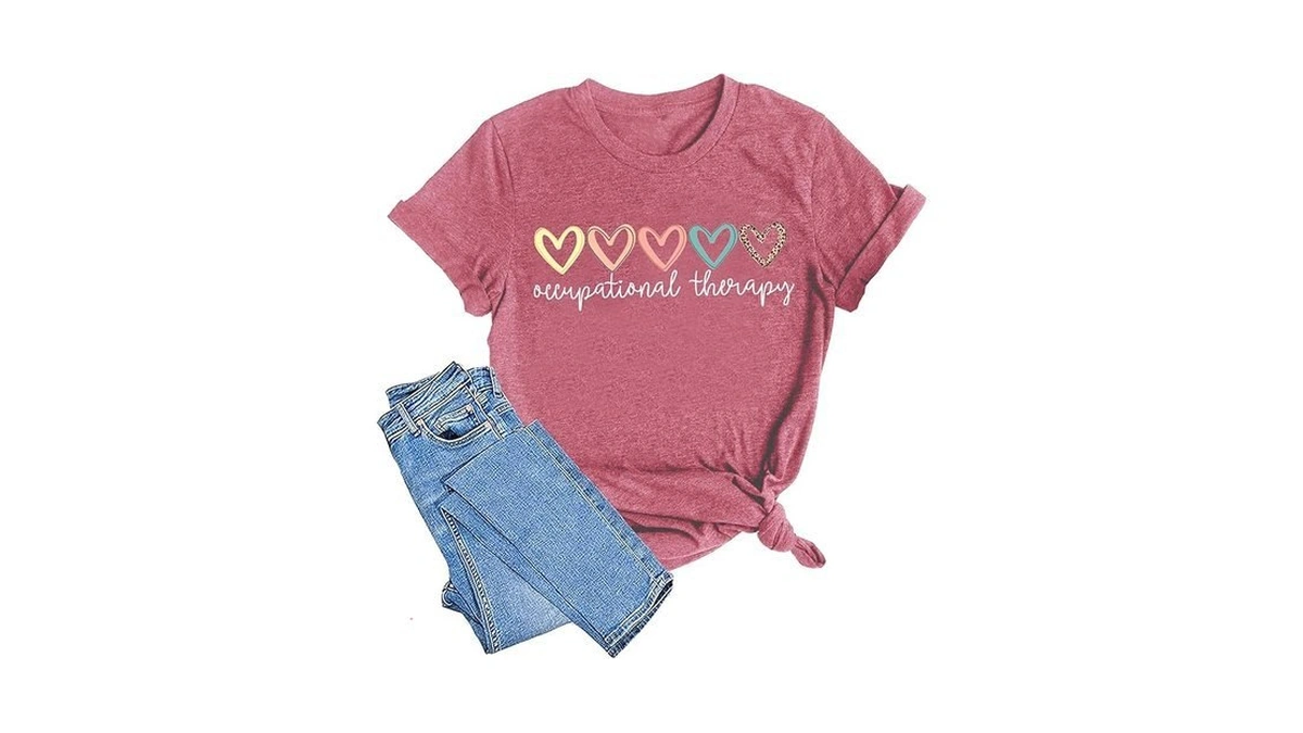 Occupational Therapy Shirts: Women Ot T Shirt Heart Graphic Occupational