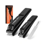 Nail Clippers With Glass Nail File, Ultra Sharp Nail Clipper