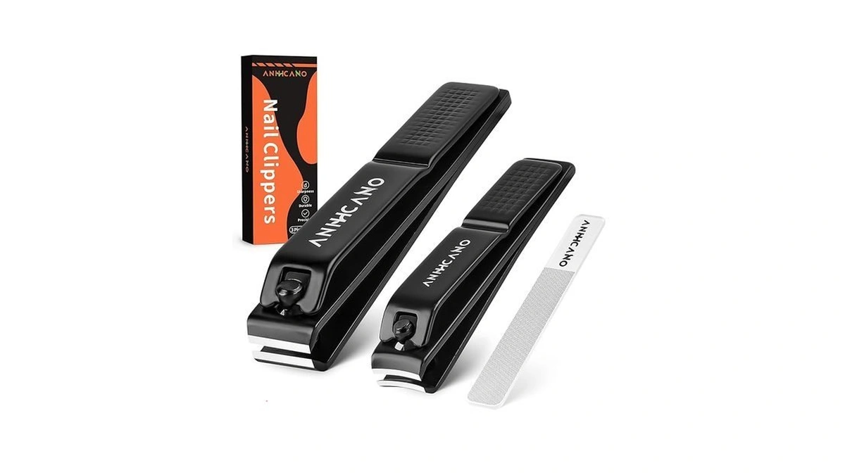 Nail Clippers With Glass Nail File, Ultra Sharp Nail Clipper