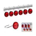 Yuyikes Shower Curtain Hooks Diamond Shape Shower Rings/round Acrylic Decorative