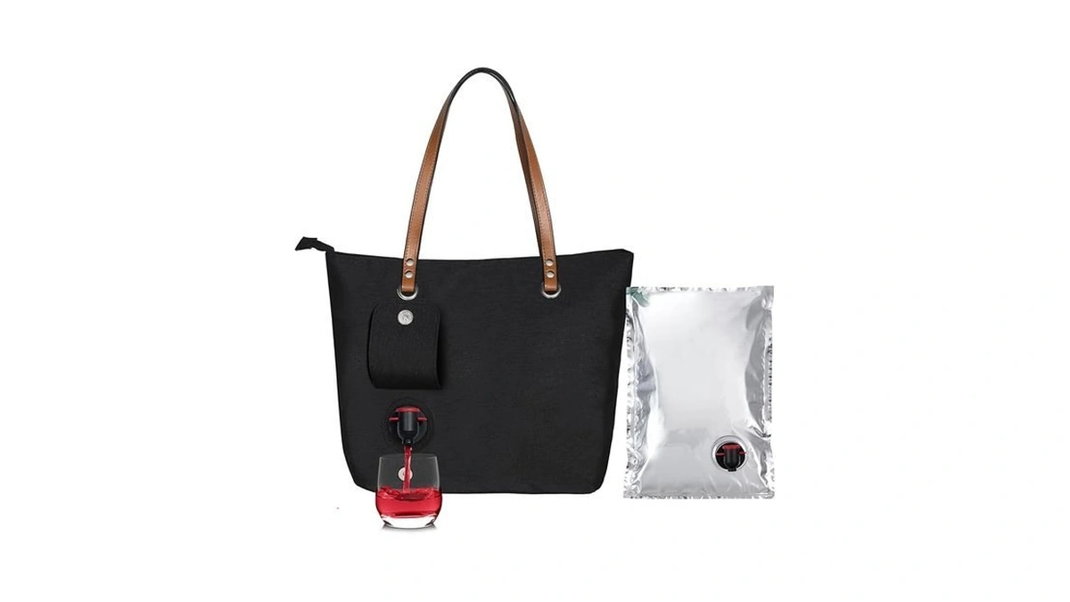 Lezehuibest Wine Tote Bag, Beach Cooler For Travel Gift, Leakproof