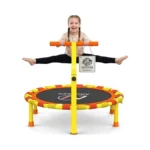 Ancheer 38'' Kids Trampoline With Adjustable Handle, Indoor Outdoor Safe