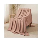 Redkiss Rust Throw Blanket - 60"x80" Cotton Large Blankets For