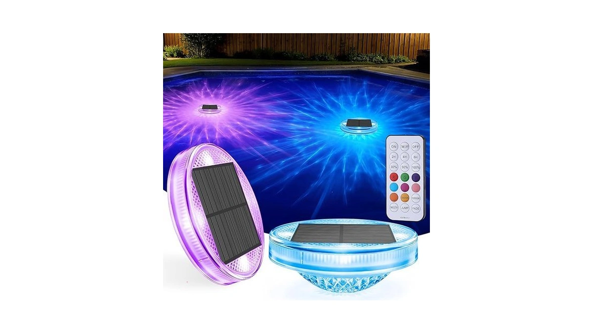 Solar Floating Pool Lights, Ip68 Waterproof Rgb Pool Lights With
