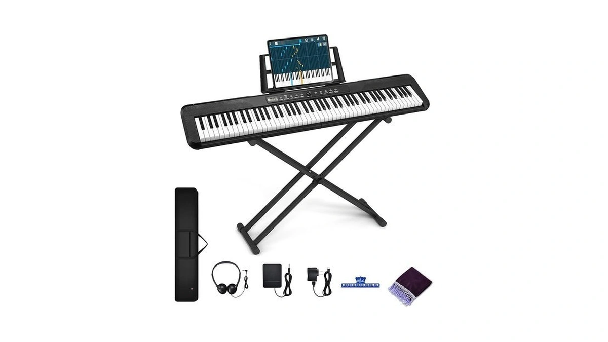 88 Key Piano Keyboard, Electric Digital Piano With Semi Weighted