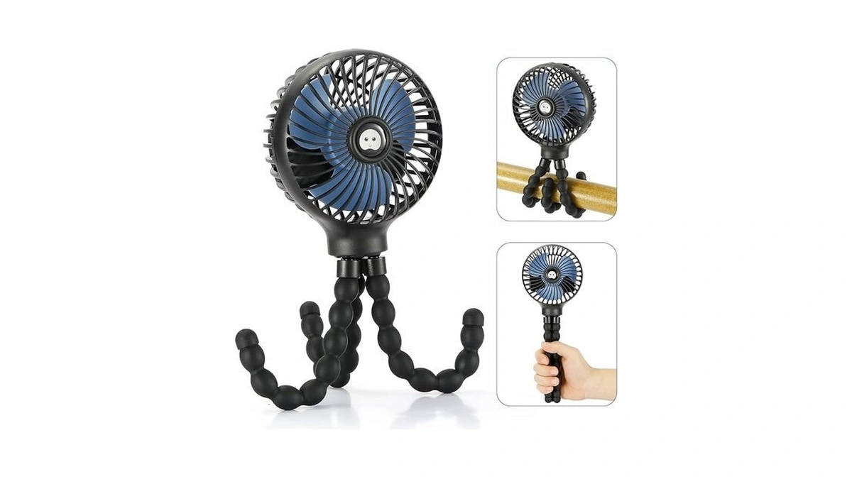 Snawowo Mini Handheld Personal Portable Fan, Baby Stroller Fan, Car