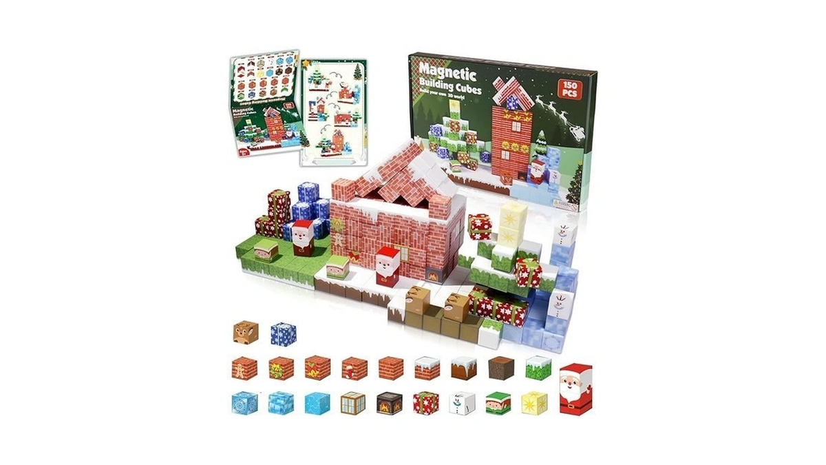 Magnetic Blocks - 150 Pcs Magnets Block Sensory Educational Interactive