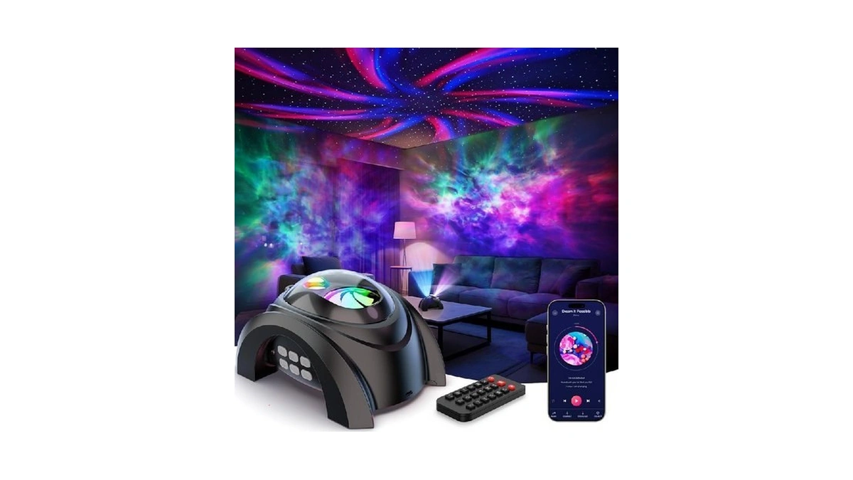 Rossetta Dual Lens Galaxy Projector, Star Projector For Bedroom With