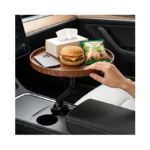 Car Food Cup Holder Tray - 360° Rotating Car Table