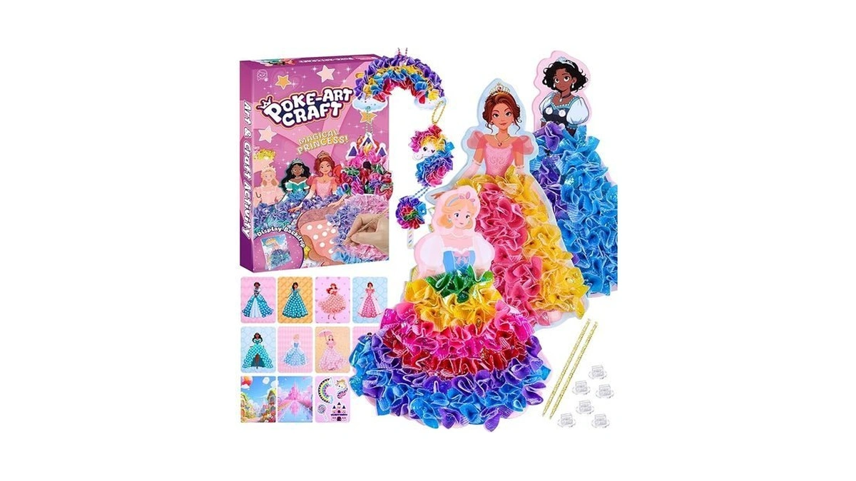 8 Pcs Poke In Crafts Art Kits For Girls, Arts