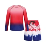 Grace Karin Boys Long Sleeve Swimsuit Two Piece Swim Set