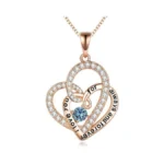 Toupop Crystal Heart Necklace For Women Forever Lover Heart Necklaces