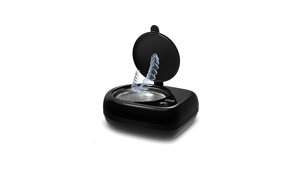 Cordless Retainer Cleaner Machine, 50khz Ultrasonic Cleaning Pod For Aligners,