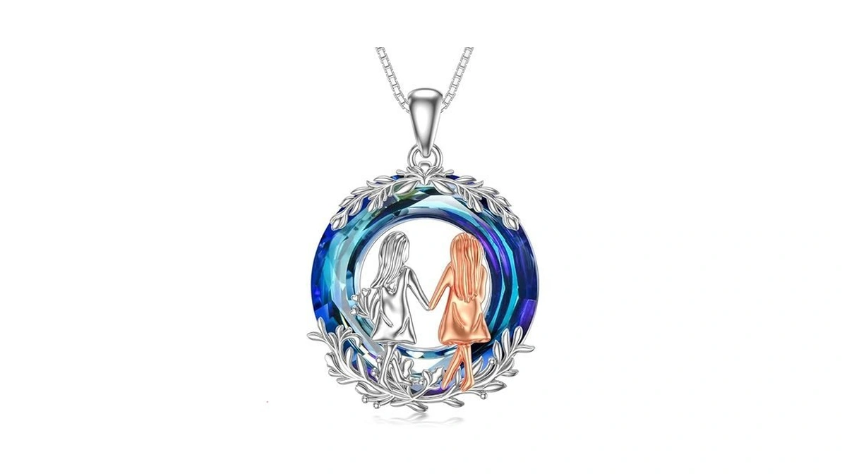 Toupop Sister Gifts From Sister Sterling Silver 2 Sisters Pendant