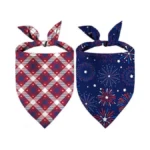 4th Of July Dog Bandanas, Adjustable American Flag Holiday Party
